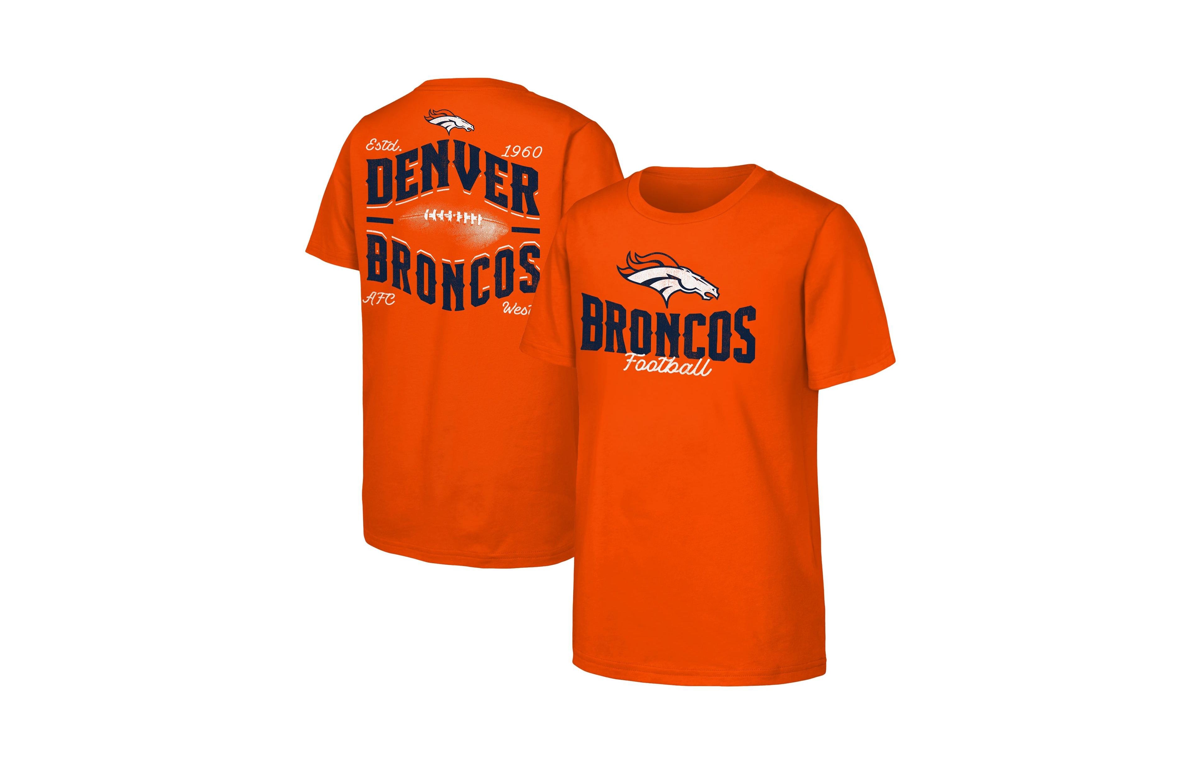Outerstuff Big Boys' and Girls' Orange Denver Broncos Top Pick T-Shirt