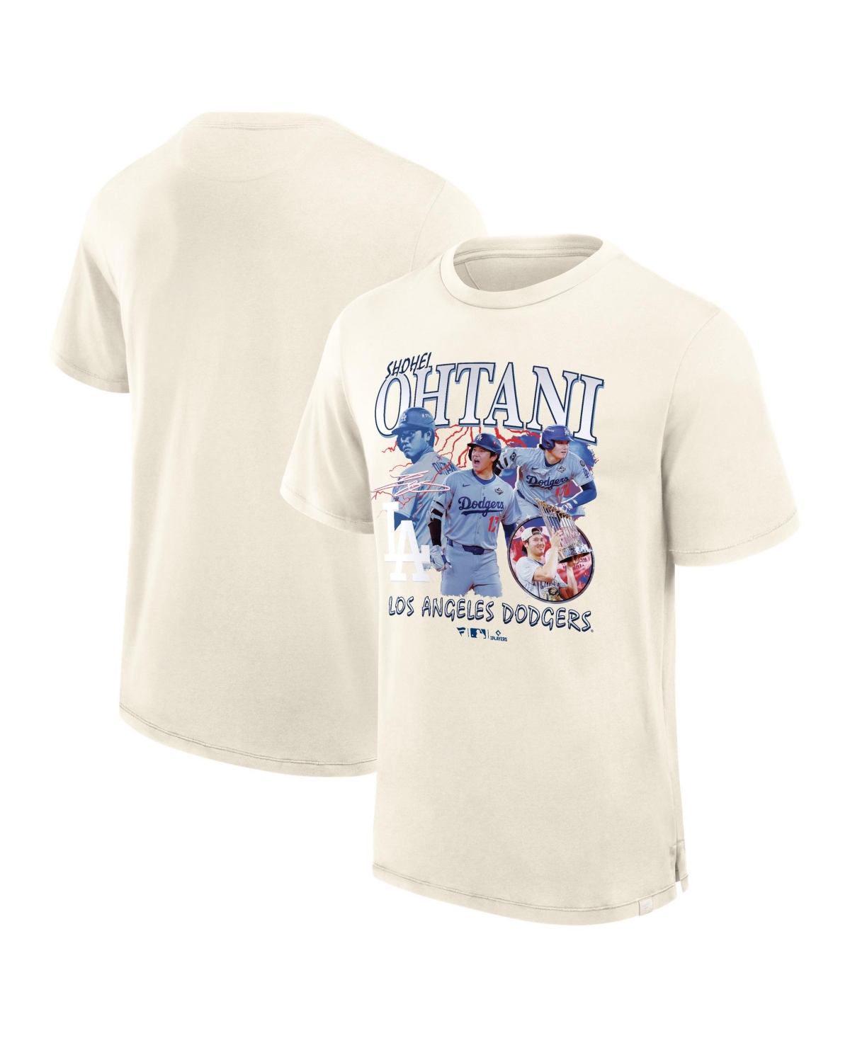 Fanatics Men's Shohei Ohtani Cream Los Angeles Dodgers Montage T-Shirt - Cream