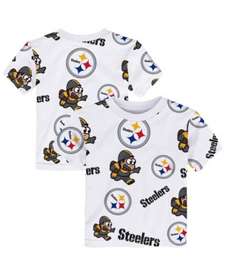 Toddler White Pittsburgh Steelers Mascot Play T-Shirt