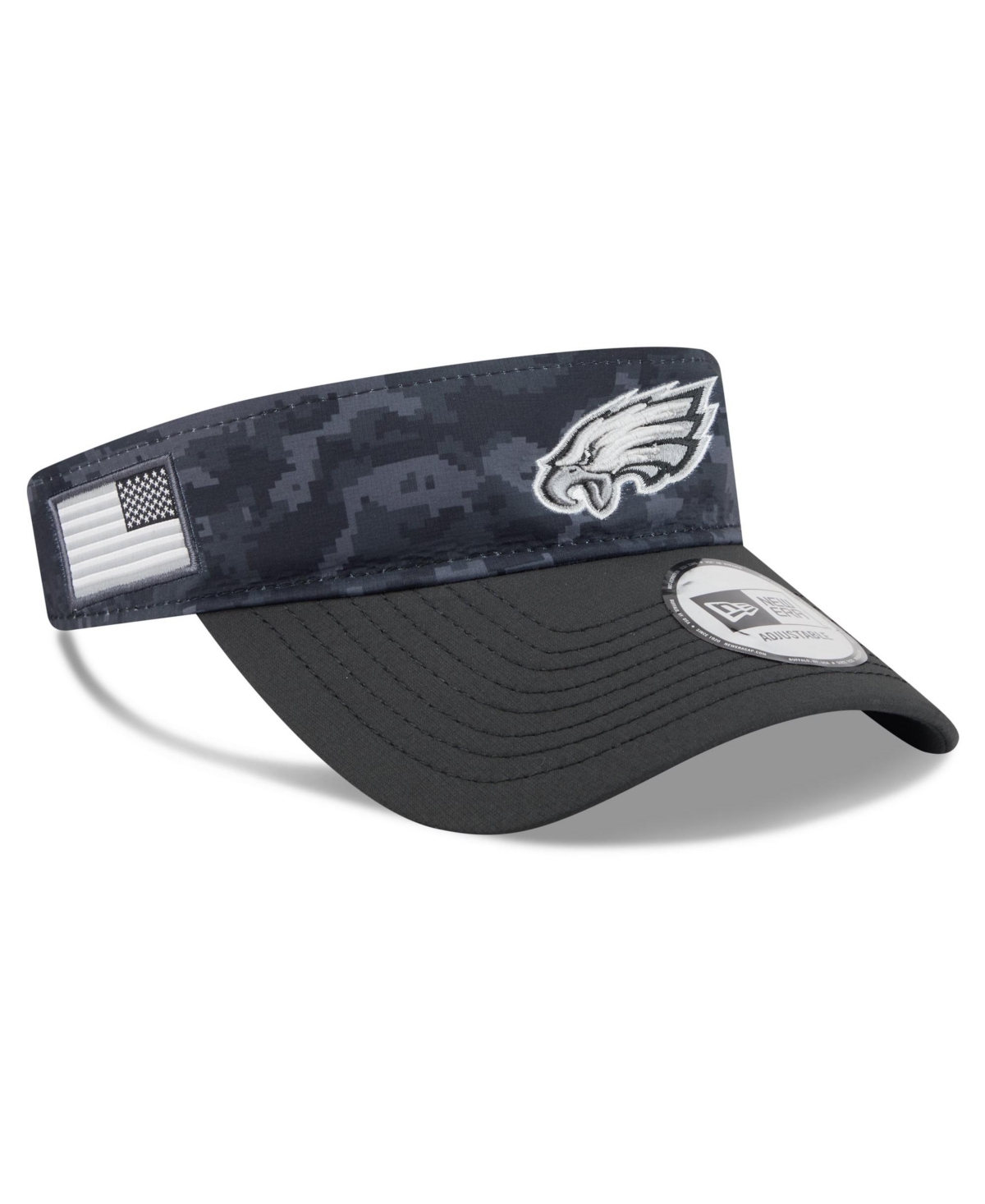 New Era Men's Black Philadelphia Eagles 2026 Salute To Service Adjustable Visor Hat - Black