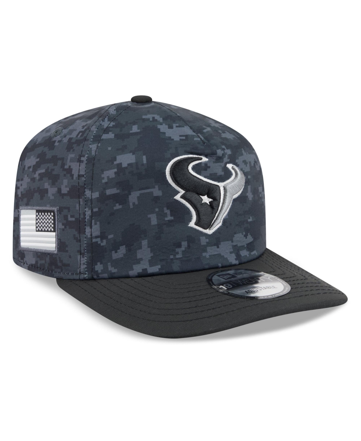New Era Men's Black Houston Texans 2026 Salute To Service 19TWENTY Adjustable Hat - Black