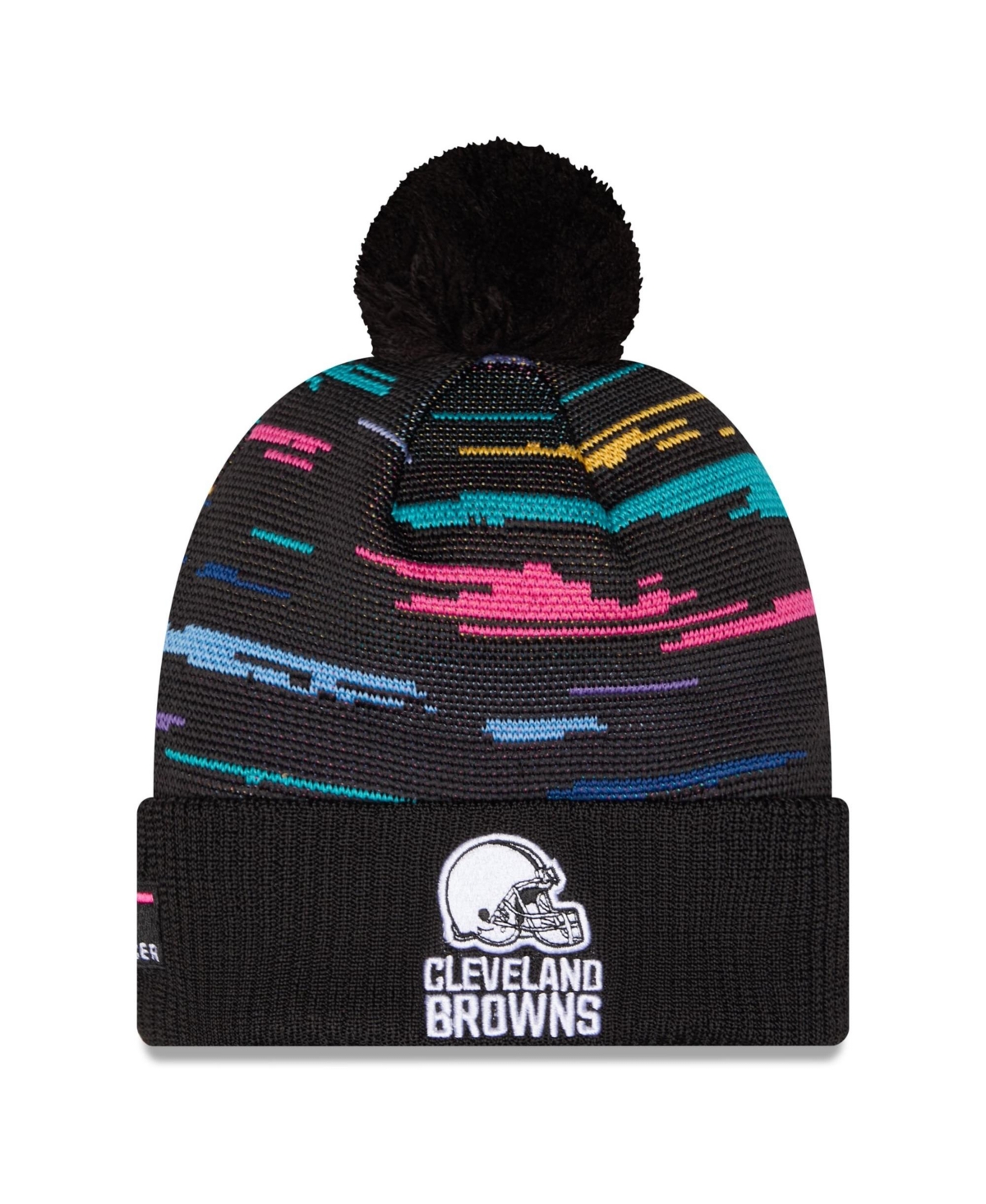 New Era Men's Black Cleveland Browns 2026 Nfl Crucial Catch Cuffed Knit with Pom Hat - Black