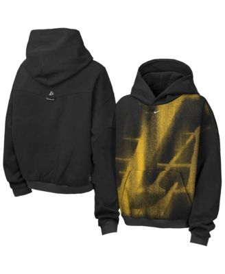 Big Boys' and Girls' Black Los Angeles Lakers 2026 Standard Issue Practice Icon Fleece Pullover Hoodie
