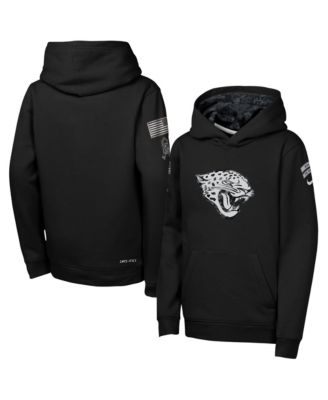 Big Boys' and Girls' Black Jacksonville Jaguars 2026 Salute to Service Club Fleece Pullover Hoodie
