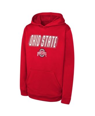 Big Boys' and Girls' Scarlet Ohio State Buckeyes Sack Party Performance Hoodie