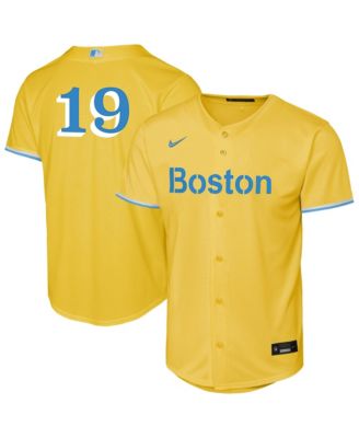 Big Boys' and Girls' Roman Anthony Gold Boston Red Sox Alternate Stadium Jersey