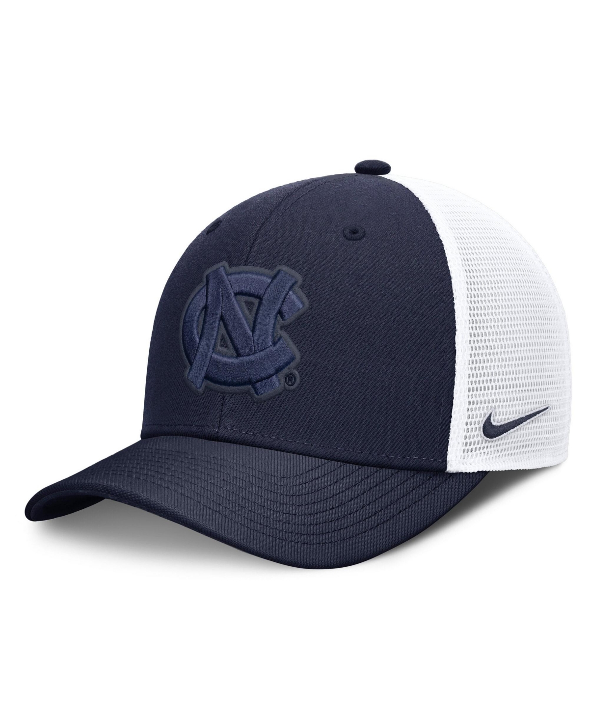 Nike Men's and Women's Navy North Carolina Tar Heels Tonal Dri-fit Rise Trucker Adjustable Hat - Navy, White