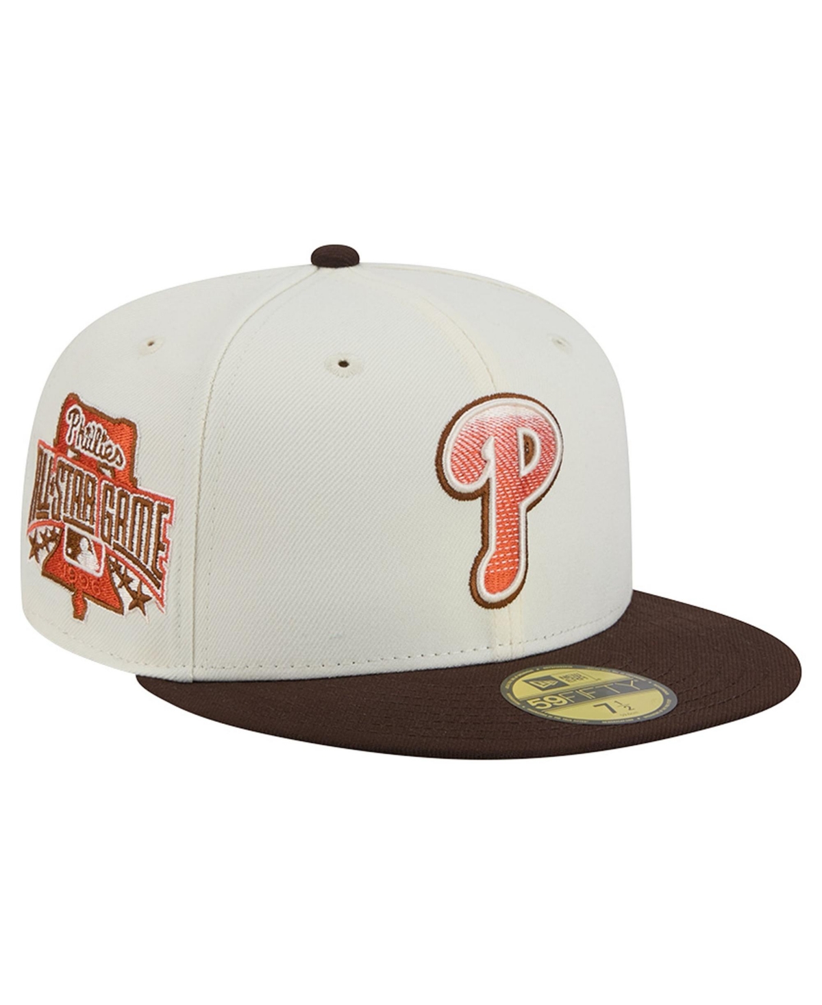 New Era Men's Natural/Brown Philadelphia Phillies Pumpkin Spice 59FIFTY Fitted Hat - Natural, Brown