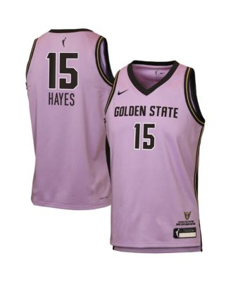 Big Boys' and Girls' Tiffany Hayes Violet Golden State Valkyries Victory Player Explorer Edition Jersey