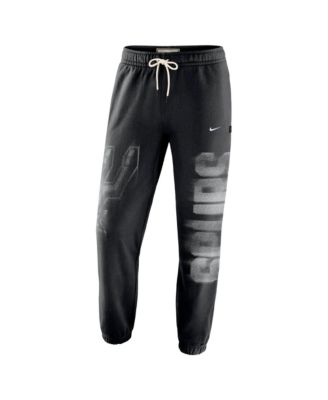 Men's Black, White San Antonio Spurs 2026 Game Theater Fleece Sweatpants