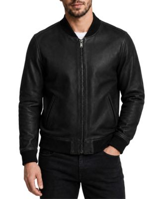 Men's Genuine Leather Bomber Jacket