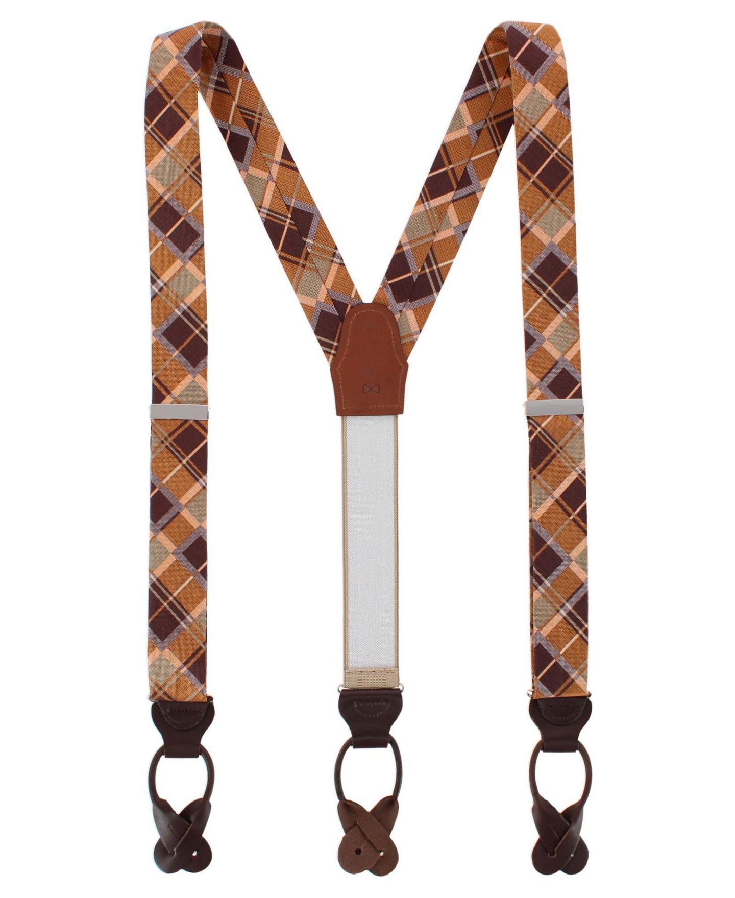 Мужские подтяжки TRAFALGAR Golden Days Wool-Blend Plaid Button-End Suspenders, цвет: Multiple — фото 1