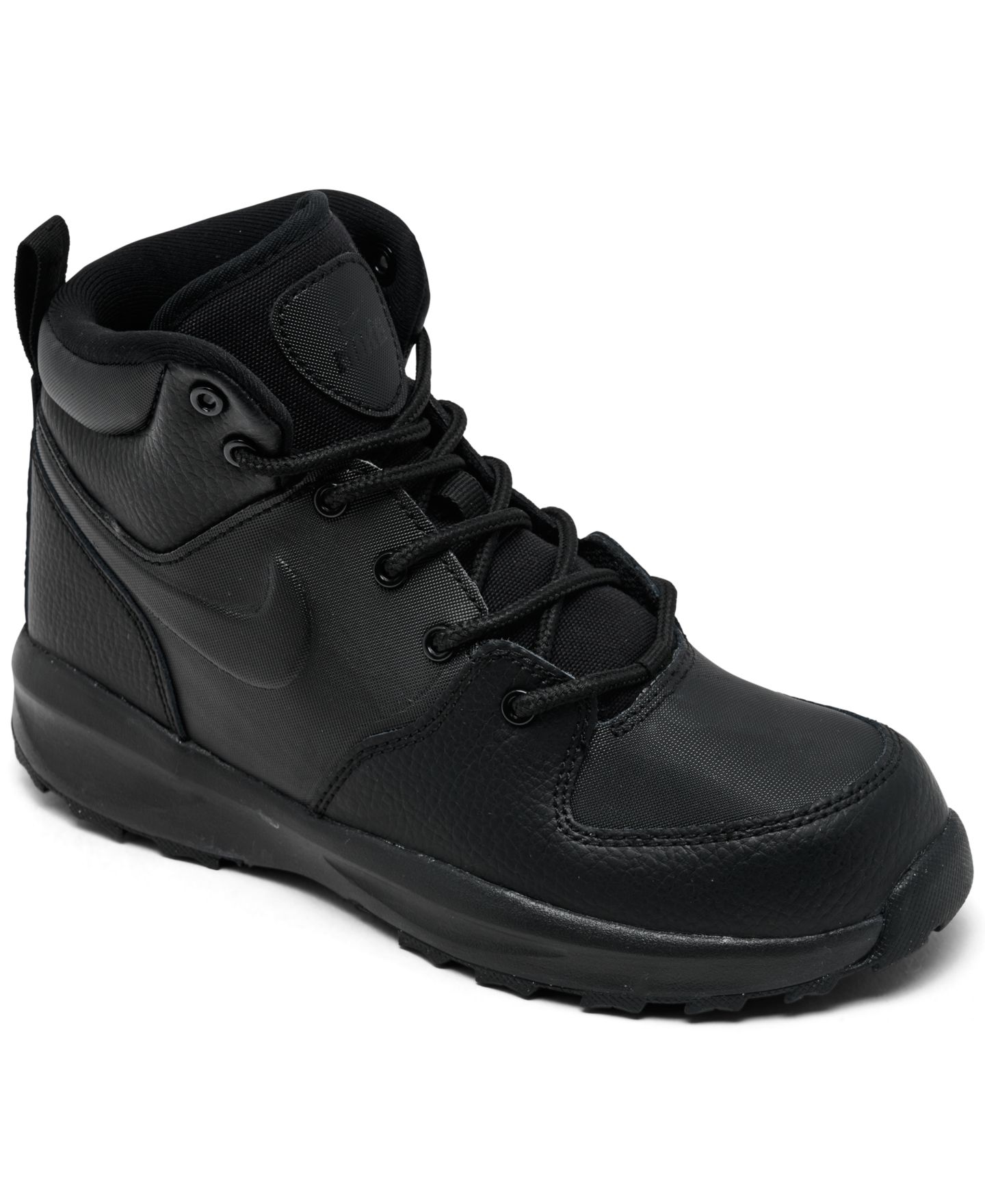 Детские ботинки Nike Manoa 17 Leather, цвет: Чёрный — фото 12