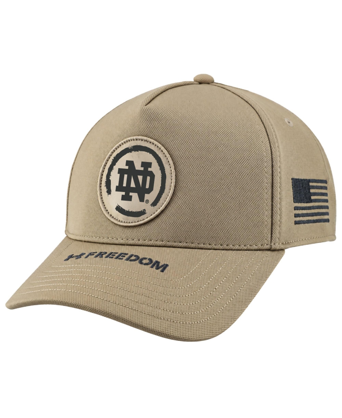Under Armour Men's and Women's Tan Notre Dame Fighting Irish Freedom Blitzing A-Frame Adjustable Hat - Tan