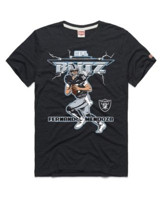Men's and Women's Fernando Mendoza Charcoal Las Vegas Raiders NFL Blitz Player T-Shirt