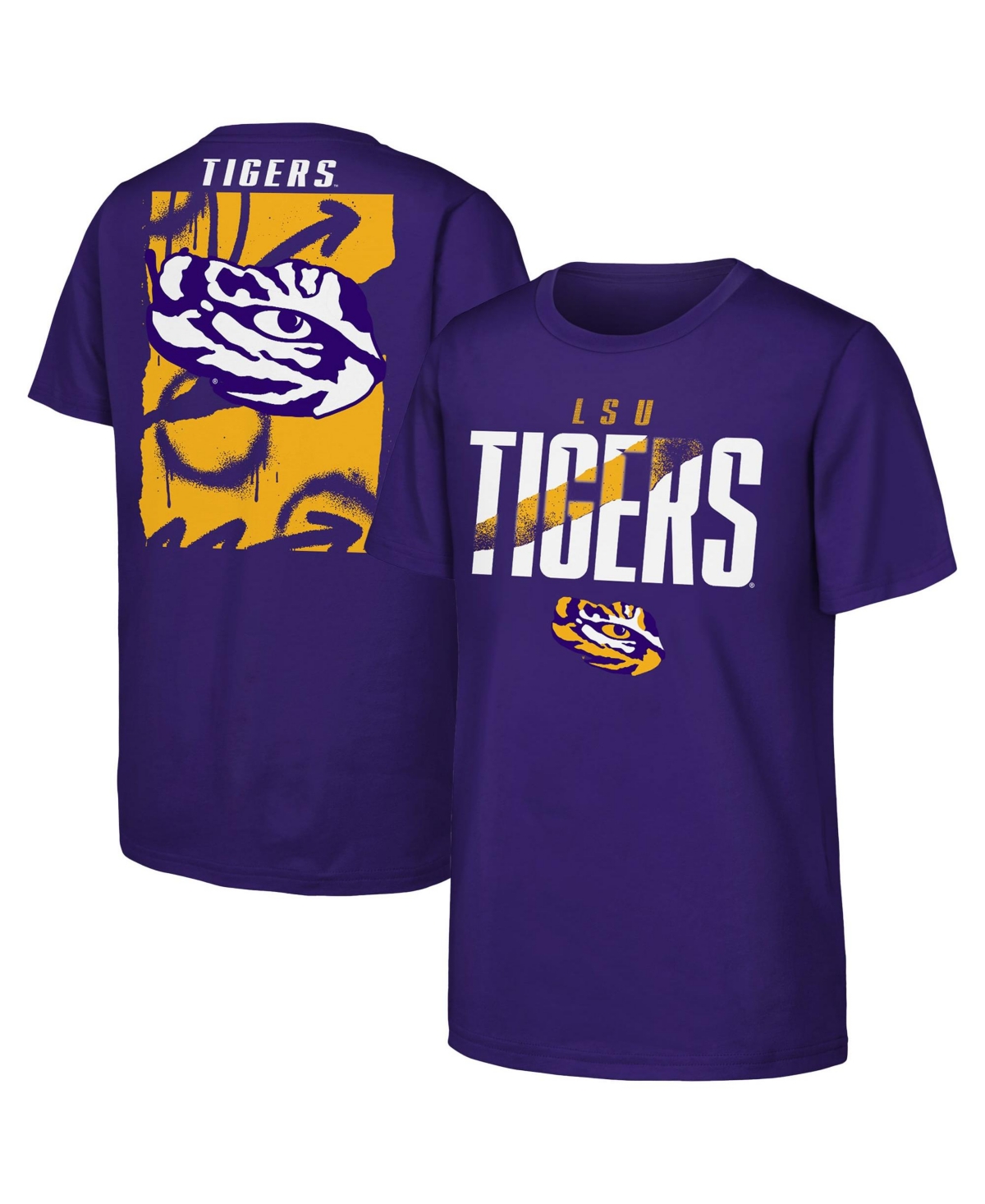 Outerstuff Big Boys' and Girls' Purple Lsu Tigers Cut Through T-Shirt - Purple