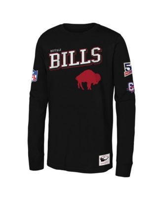 Big Boys' and Girls' Black Buffalo Bills Training Camp Long-Sleeves T-Shirt