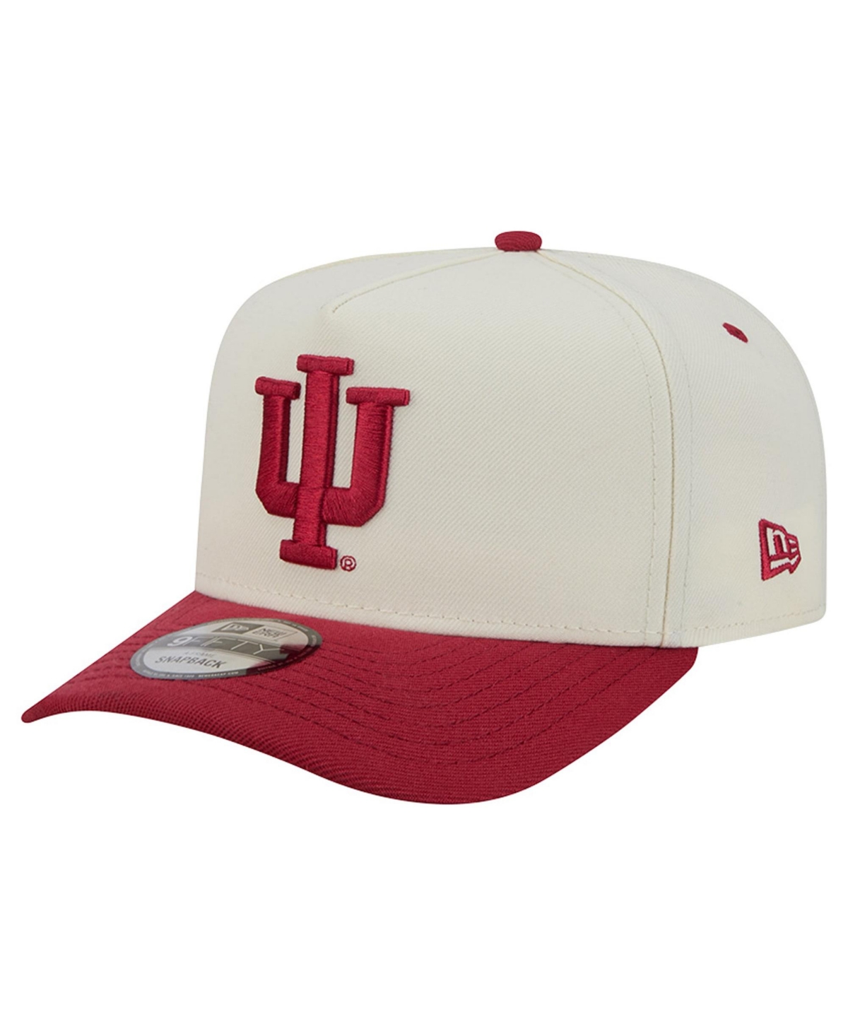 New Era Men's and Women's White/Crimson Indiana Hoosiers 9FIFTY A-Frame Snapback Hat - Crimson, White