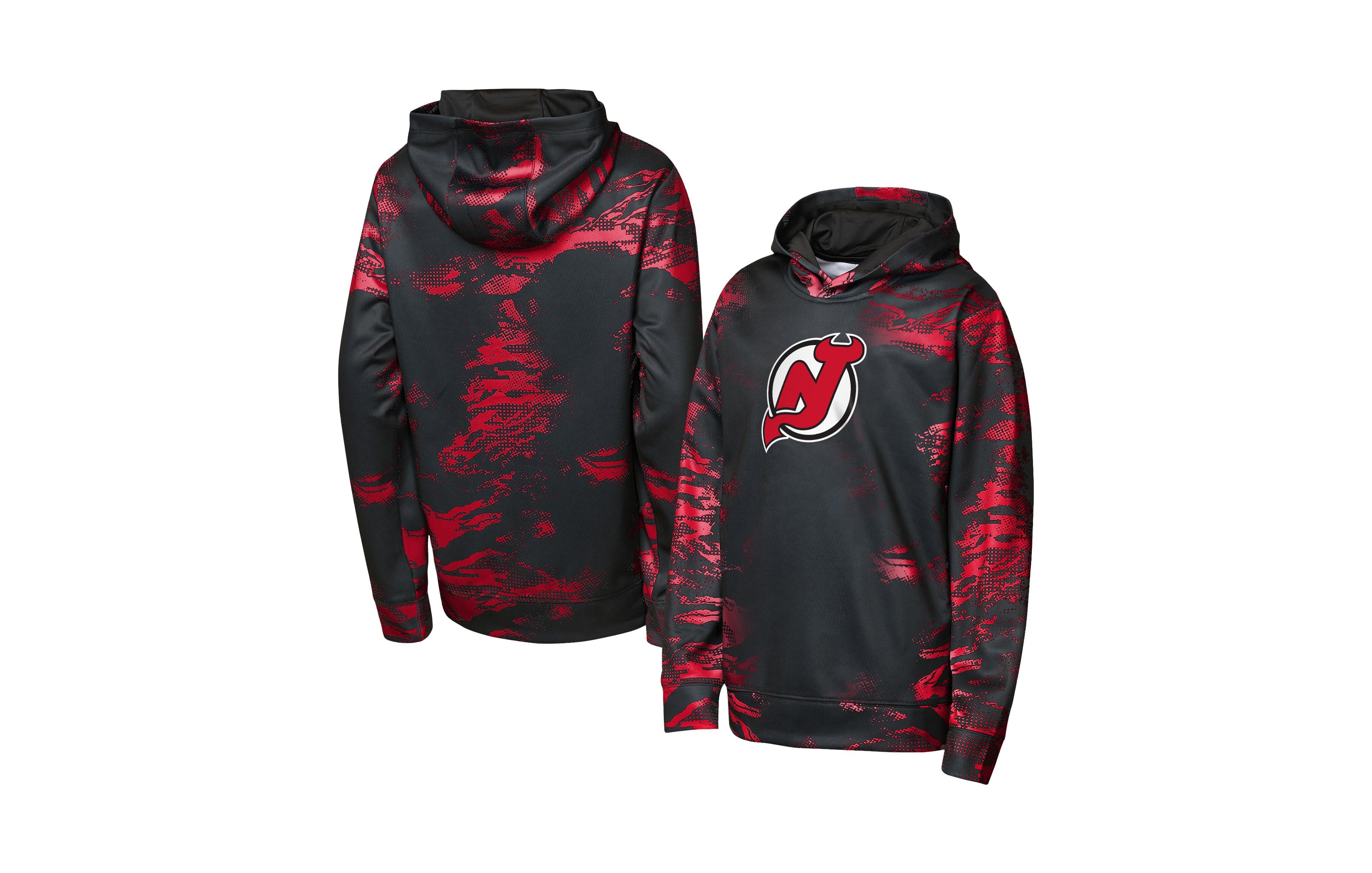 Outerstuff Big Boys' and Girls' Black New Jersey Devils Team Dynamics Hoodie