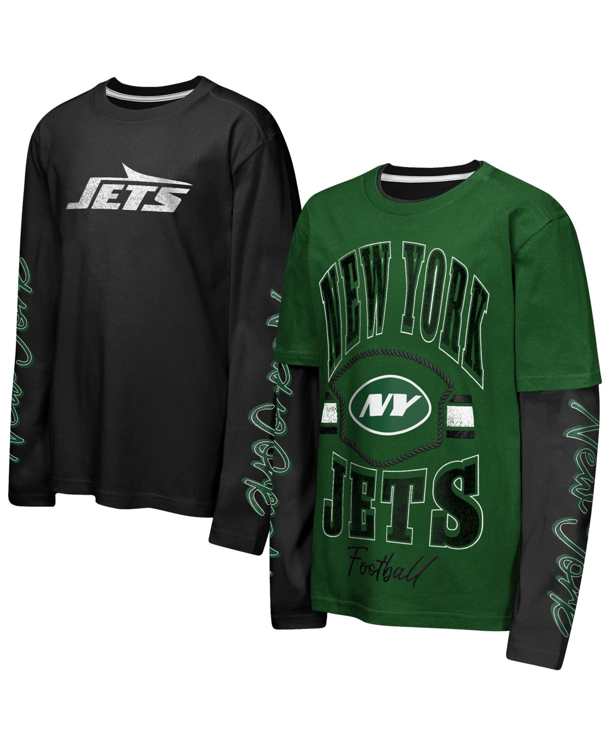 Outerstuff Big Boys' and Girls' Green/Black New York Jets Motion Combo Set - Green, Black