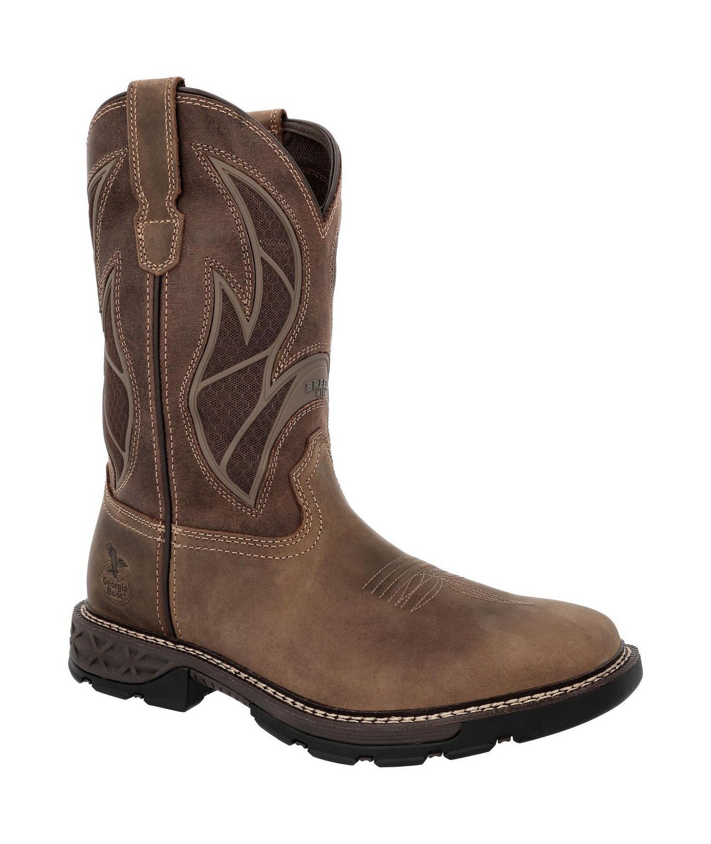Мужские ботинки GEORGIA BOOT Carbo-Tec FLX 11" Pull-On Work Boot, цвет: Коричневый — фото 7