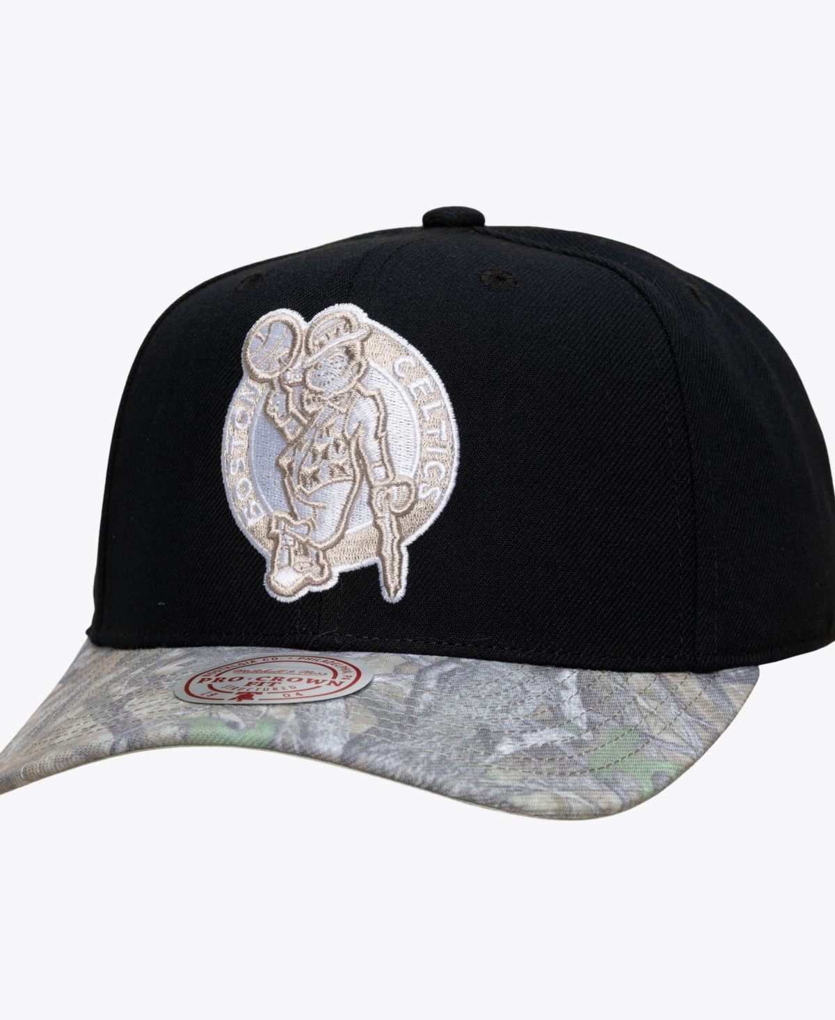 Mitchell & Ness Men's Black/Camo Boston Celtics Midnight Timber Pro Crown Snapback Hat - Black, Camo
