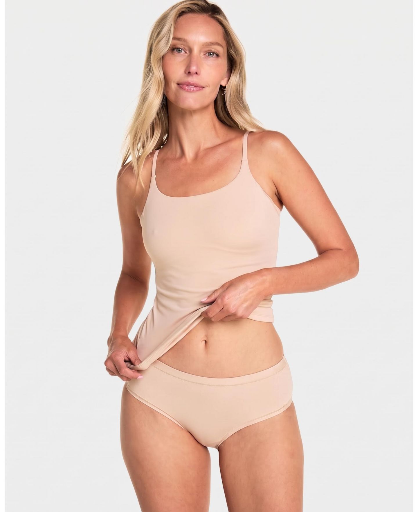 Женский топ Harper Wilde Bliss Scoop Neck Adjustable Strap Fitted Camisole, цвет: Бежевый — фото 5