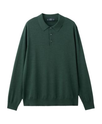 Men's Polo Willys Long Sleeve Regular-Fit Fine-Knit Polo Shirt