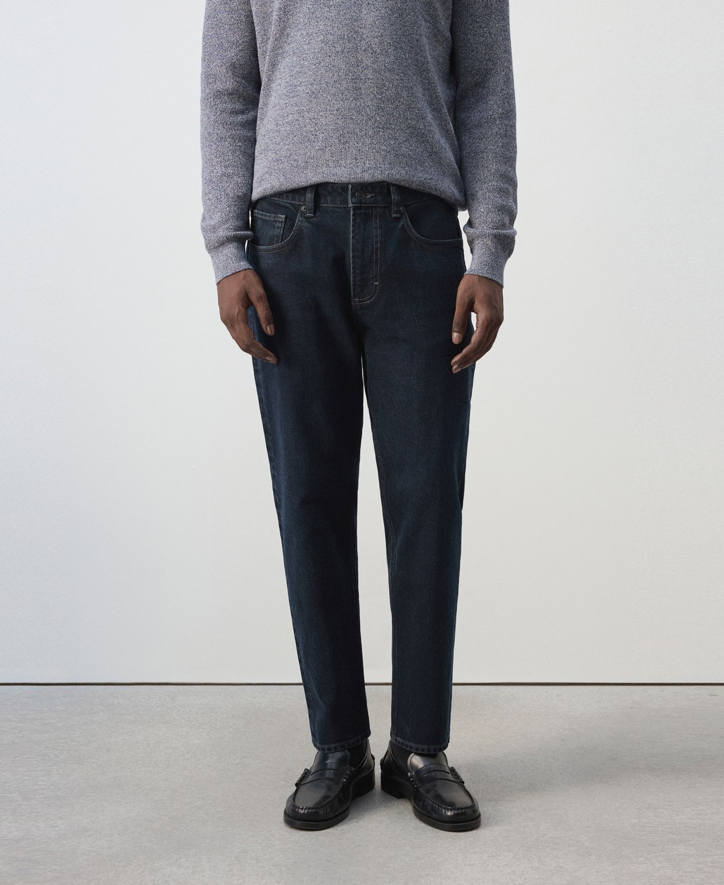 Мужские джинсы Mango Ben Tapered Mid-Rise, цвет: Глубокий тёмный синий — фото 6