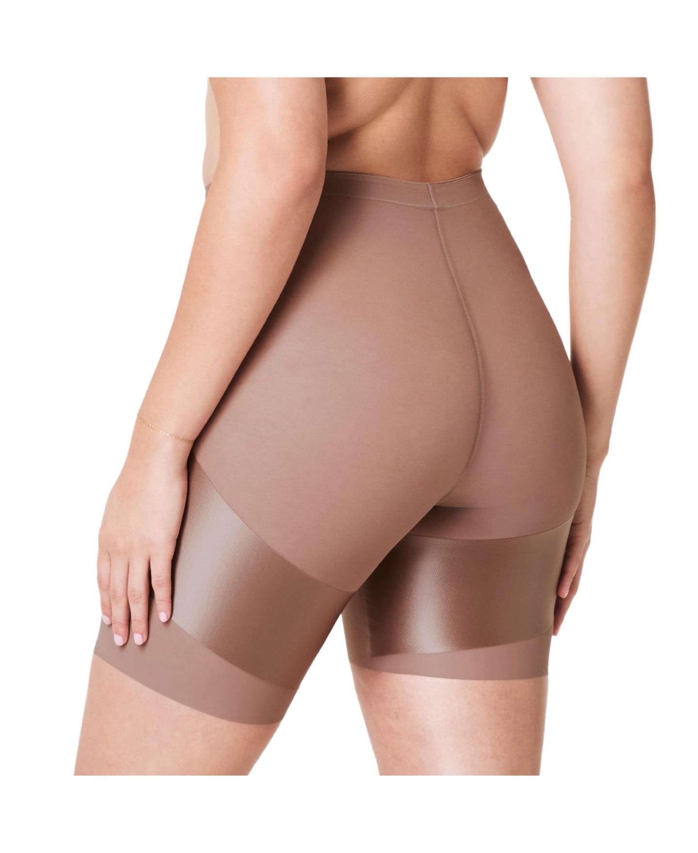Женские шорты Spanx Satin-X Firm Mid-Thigh Shaping, цвет: Cafe Au Lait — фото 3