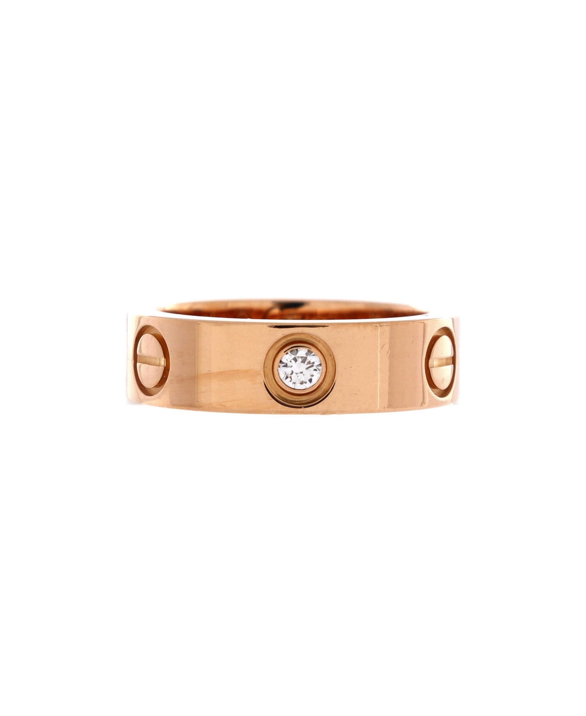 Pre-Owned Cartier Love 3 Diamonds Band Ring - 18k rose gold
