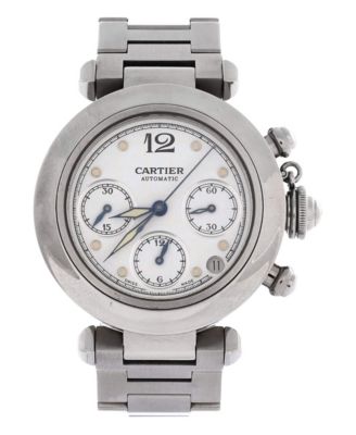 Pasha de Cartier Chronograph Automatic Watch in Stainless Steel 36mm