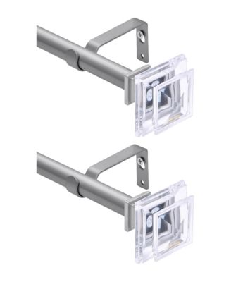 D13 3/4-Inch Adjustable Decorative Curtain Rod, 86-120 Inches, 2-Pack
