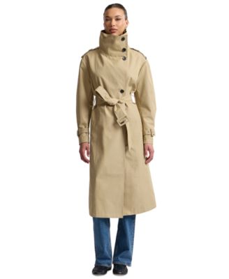 Women's Funnel Neck Slouchy Trench Coat