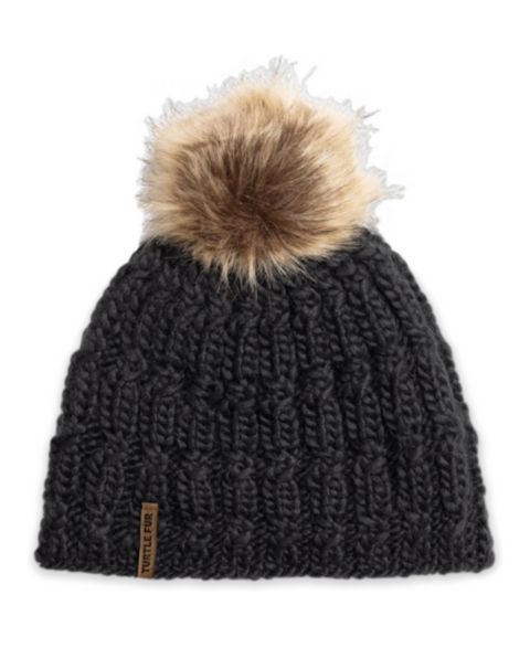 Женская шапка Turtle Fur Fifi Wool Pom, цвет: Чёрный