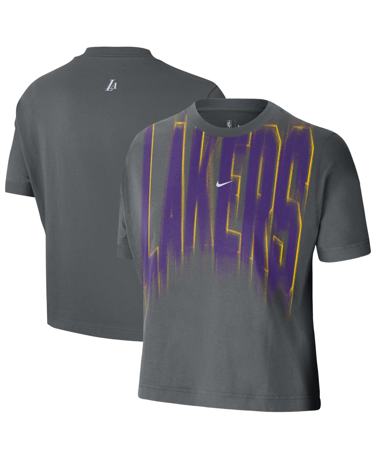 Women's Nike  Gray Los Angeles Lakers 2026/27 Standard Issue Game Theater Team Anthem T-Shirt
