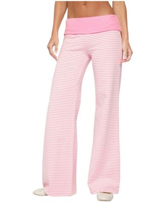 Women's Meggy Striped Wide-Leg Low-Rise Pants