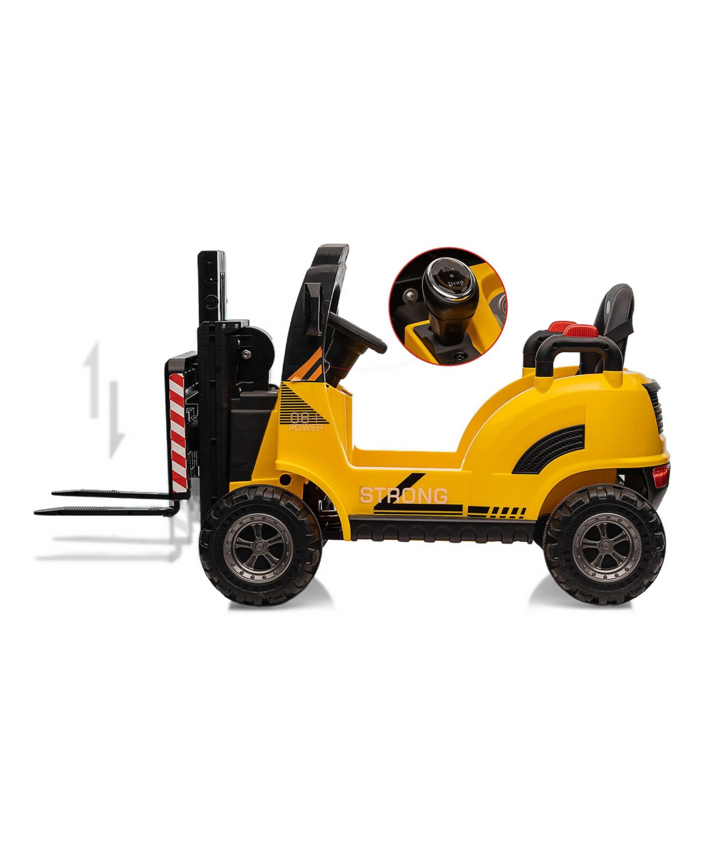Детская игрушка homfan 12V Kids Ride-On Car, Electric Forklift Toy, Large, Dual 390 Motors, 66 lbs Seat Capacity, 3–6 лет — фото 4