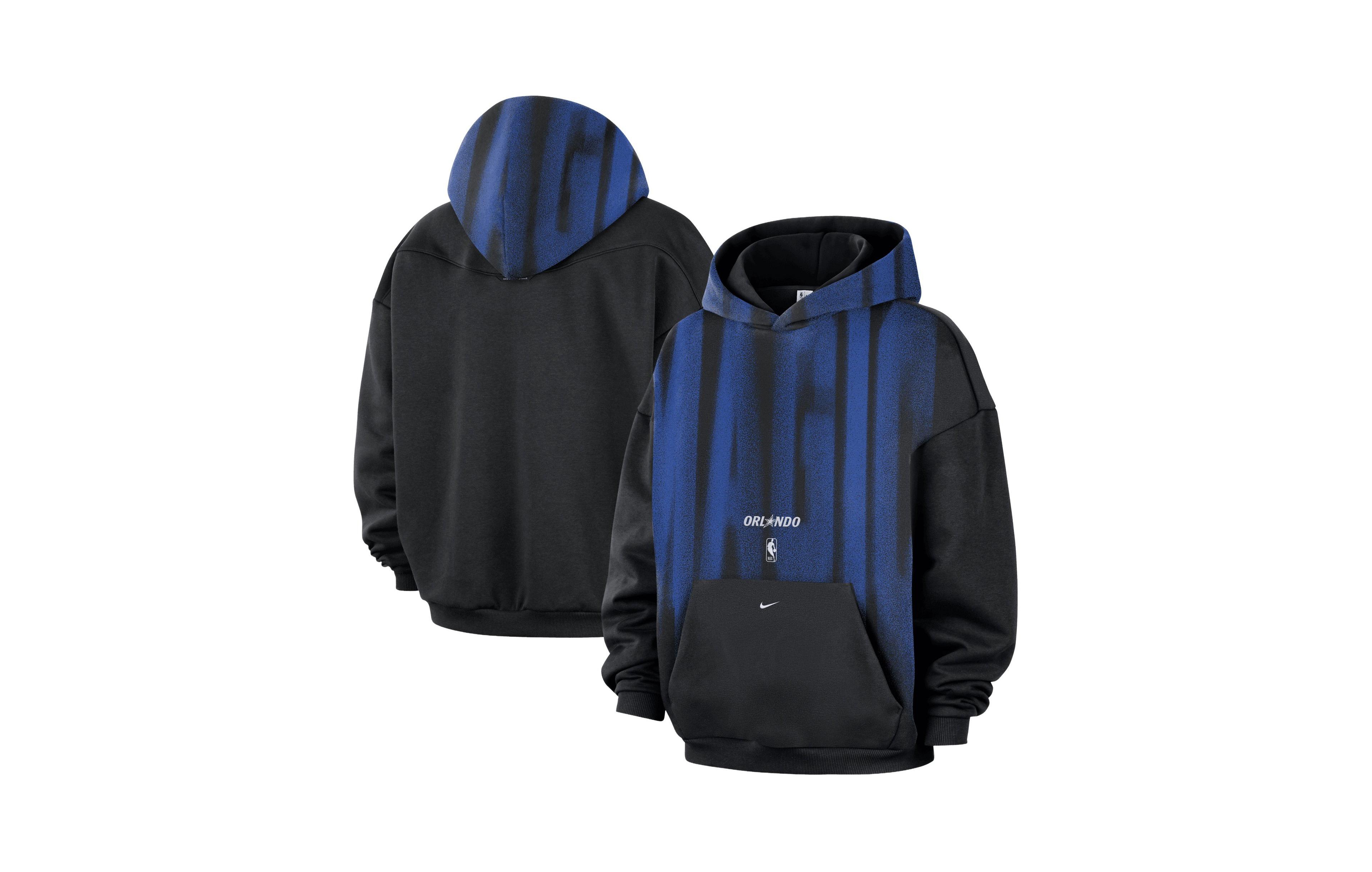Nike Men's Black, White Orlando Magic 2026 Game Theather Fleece Hoodie
