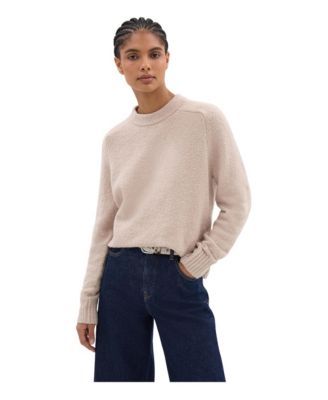 Women's Bernie Textured-Knit Raglan-Sleeve Crewneck Sweater
