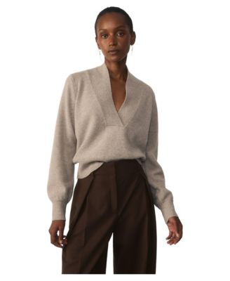 Women's Orta Merino Wool-Blend V-Neck Long-Sleeve Sweater