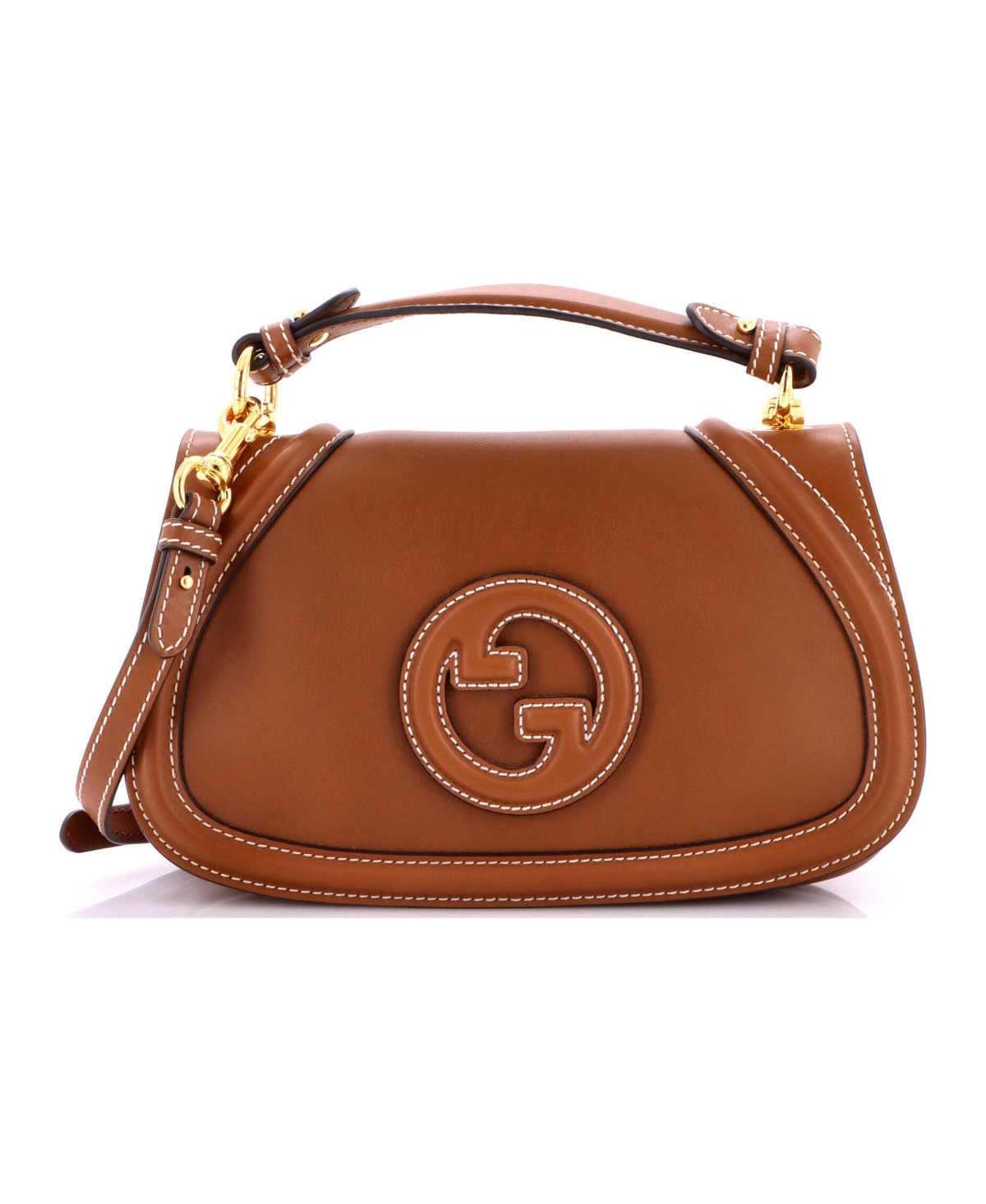 Pre-Owned Gucci Medium Blondie Nm Top Handle Bag Leather - Brown