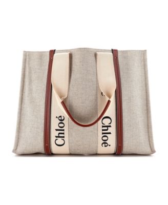 Large Woody Tote Canvas with Leather
