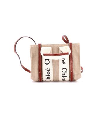 Mini Woody Convertible Tote Canvas with Leather