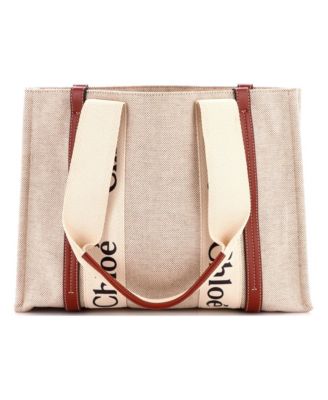 Medium Woody Tote Canvas with Leather
