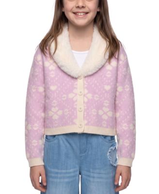 Girls' 7-16 Front Buttoned Cardigan