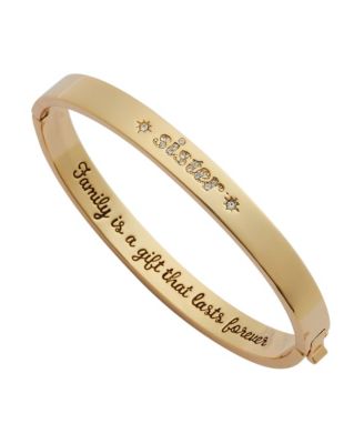 Sister Pave Hinge Crystal Gold-Tone Bangle