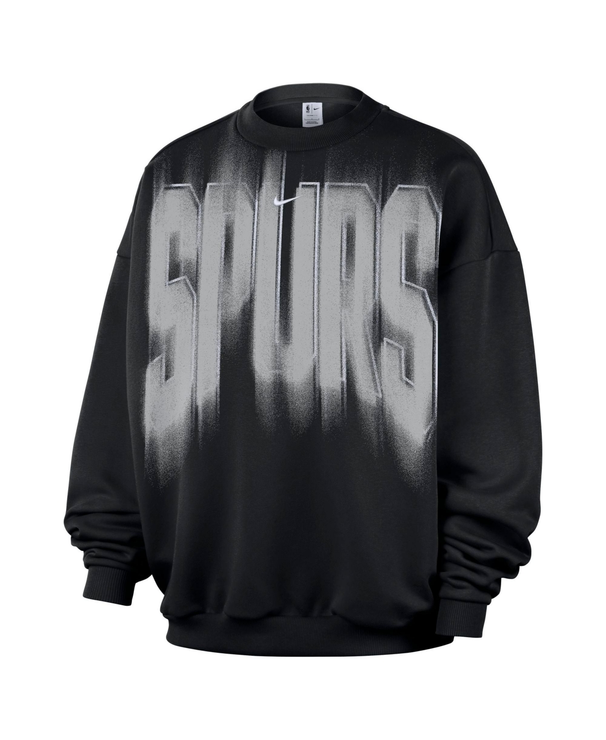 Nike Men's Black, White San Antonio Spurs 2026 Game Theather Fleece Crewneck Sweatshirt - Black, White
