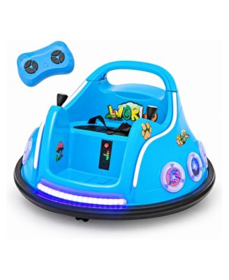 12V Kids Electric Bumper Car with Remote Control & LED Lights, 66 lb Capacity, Ages 3-4