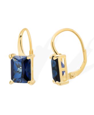 Lab Grown Ruby (8.6 ct. t.w.) Drop Earrings in 14k Gold-Plated Silver (Also Available in White & Blue Sapphire)